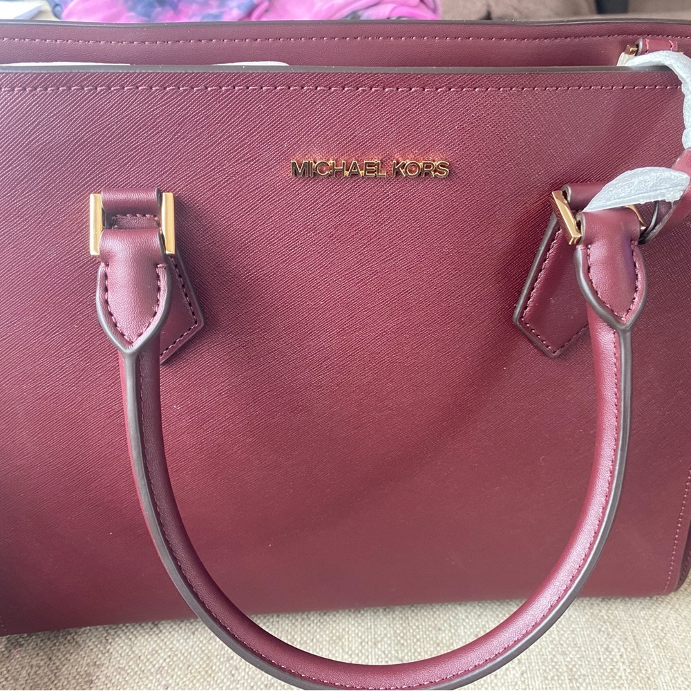 Michael Kors Wine Satchel Bag